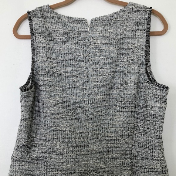 Banana Republic Fringe Boucle Dress Sz 14 - Picture 4 of 4